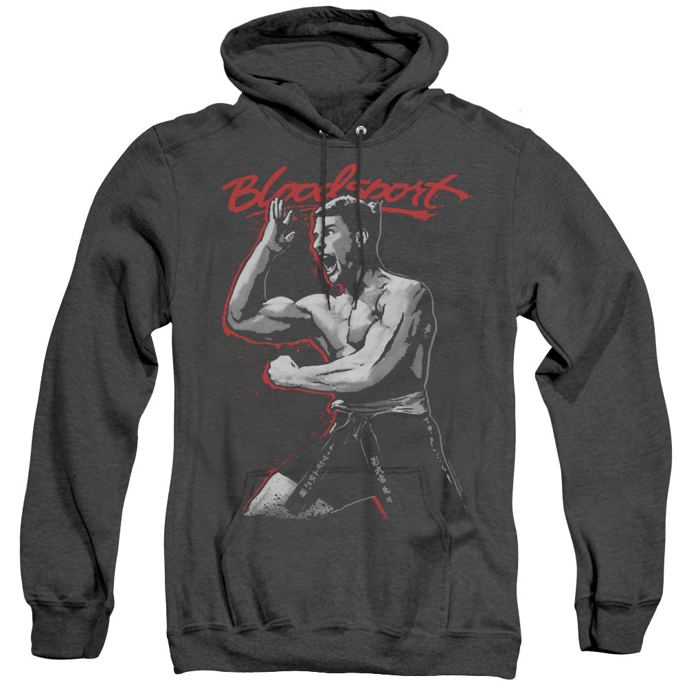 AN OFFCIALLY LICENSED BLOODSPORT LOUD MOUTH ADULT UNISEX HEATHER PULLOVER HOODIE BLACK