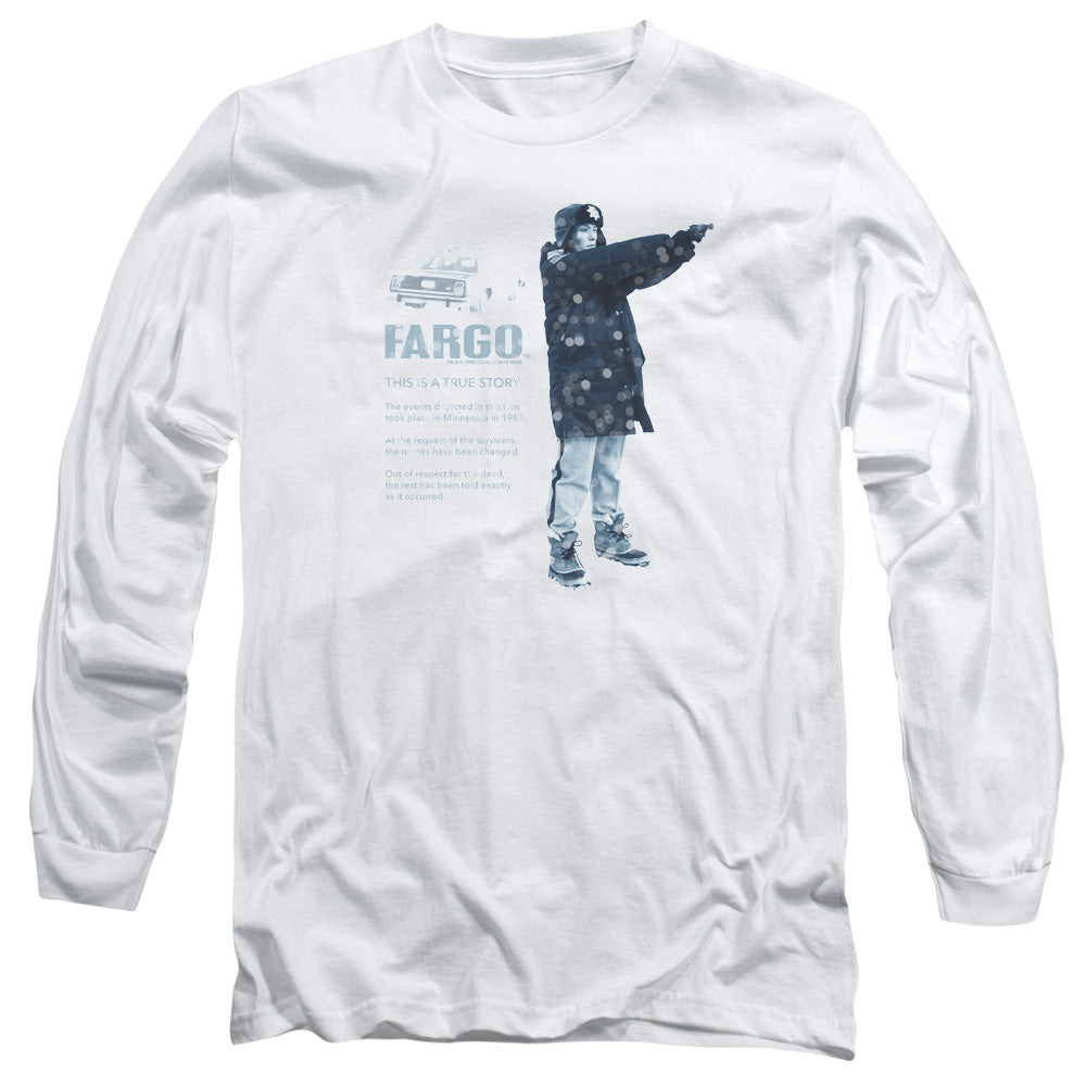 AN OFFCIALLY LICENSED FARGO THIS IS A TRUE STORY MEN'S LONG SLEEVE T-SHIRT WHITE