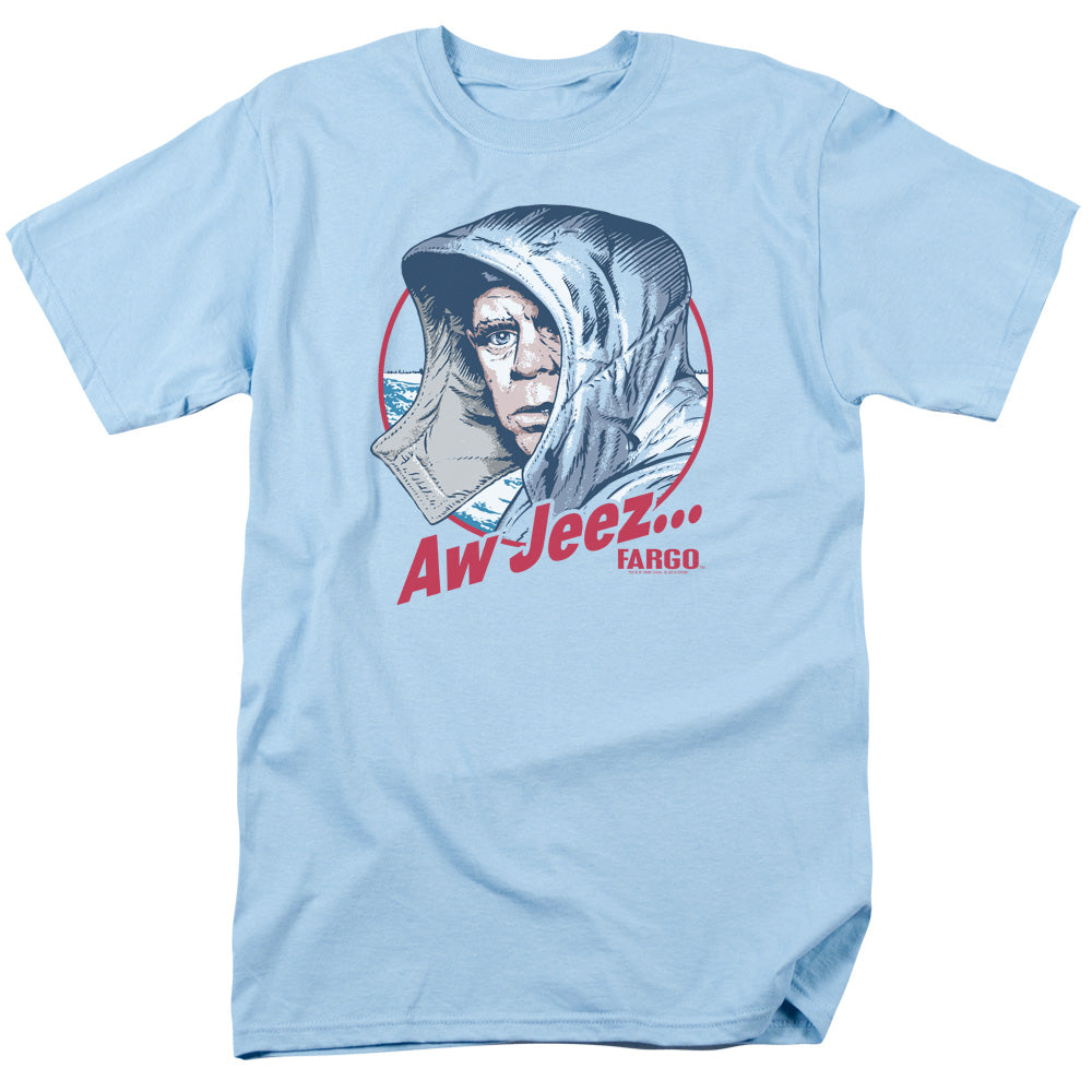 AN OFFCIALLY LICENSED FARGO AW JEEZ MEN'S REGULAR FIT T-SHIRT LIGHT BLUE