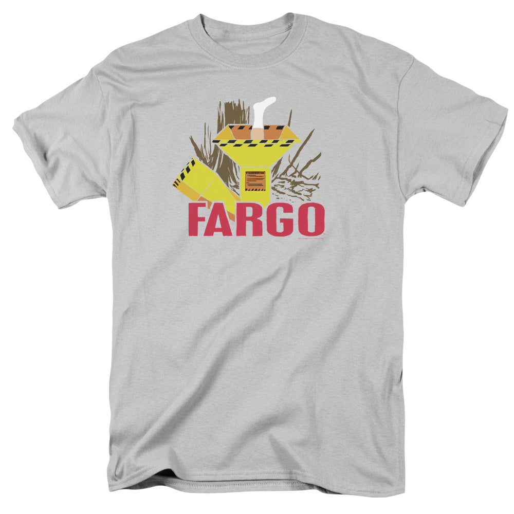 AN OFFCIALLY LICENSED FARGO WOODCHIPPER MEN'S REGULAR FIT T-SHIRT SILVER