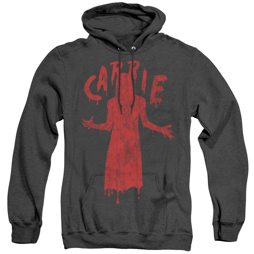 AN OFFCIALLY LICENSED CARRIE SILHOUETTE ADULT UNISEX HEATHER PULLOVER HOODIE BLACK