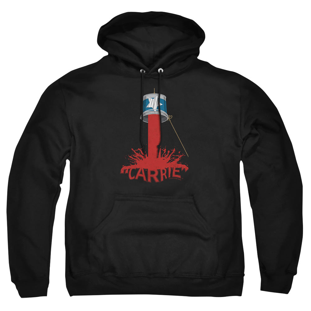 AN OFFCIALLY LICENSED CARRIE BUCKET OF BLOOD ADULT UNISEX PULLOVER HOODIE BLACK