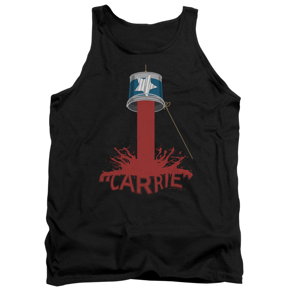 AN OFFCIALLY LICENSED CARRIE BUCKET OF BLOOD ADULT UNISEX TANK TOP BLACK