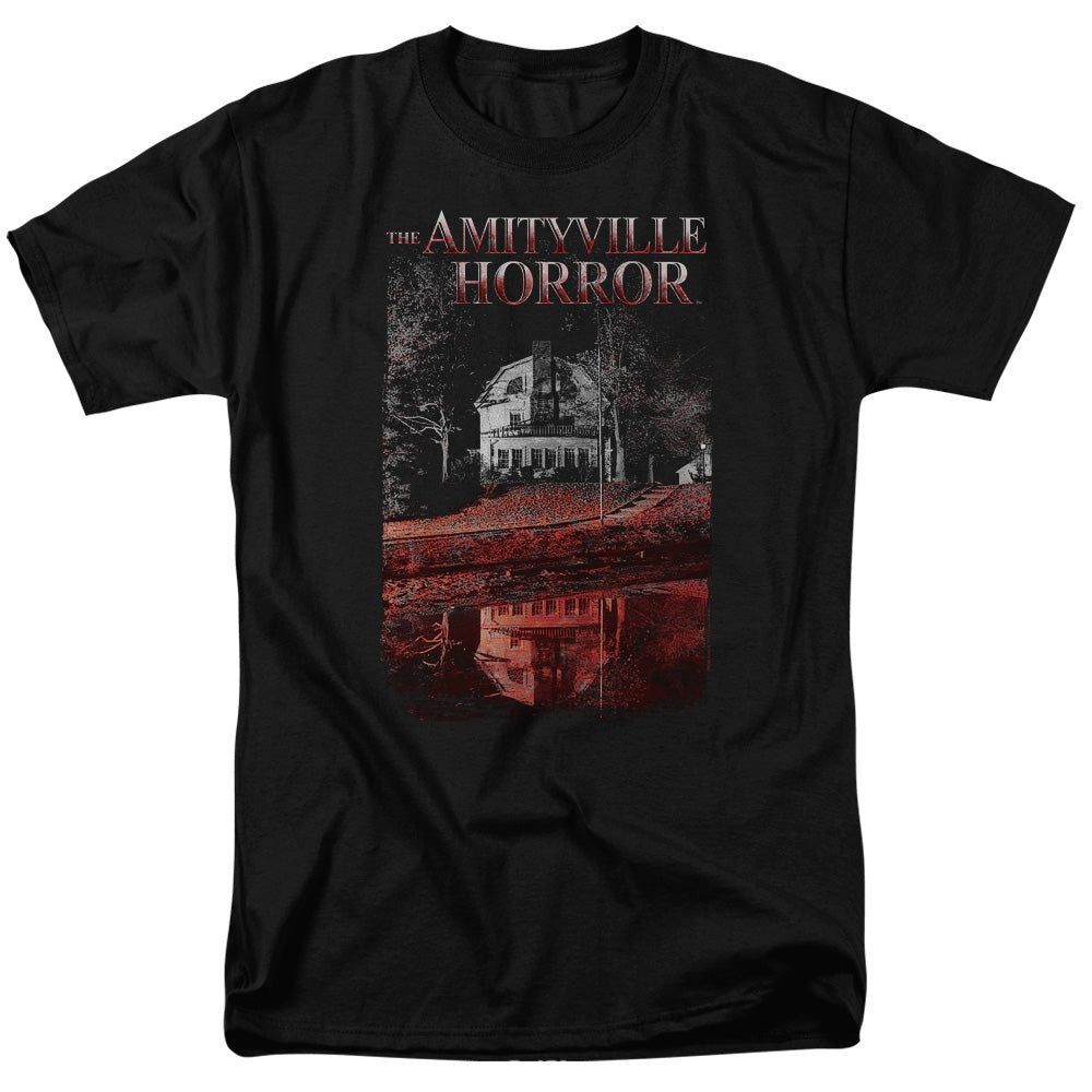 AN OFFCIALLY LICENSED AMITYVILLE HORROR COLD BLOOD MEN'S REGULAR FIT T-SHIRT BLACK