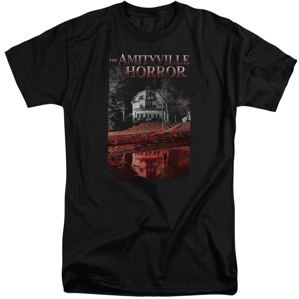 AN OFFCIALLY LICENSED AMITYVILLE HORROR COLD BLOOD MEN'S TALL FIT T-SHIRT BLACK
