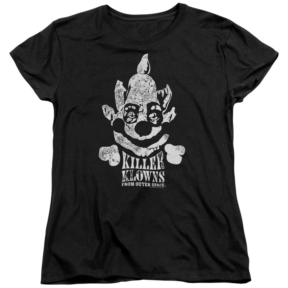 AN OFFCIALLY LICENSED KILLER KLOWNS FROM OUTER SPACE KREEPY WOMEN'S REGULAR FIT T-SHIRT BLACK