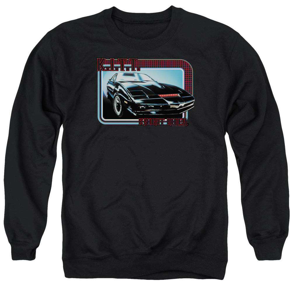 AN OFFCIALLY LICENSED KNIGHT RIDER KITT ADULT UNISEX CREWNECK SWEATSHIRT BLACK