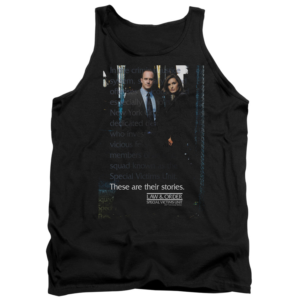 AN OFFCIALLY LICENSED LAW AND ORDER SVU SVU ADULT UNISEX TANK TOP BLACK
