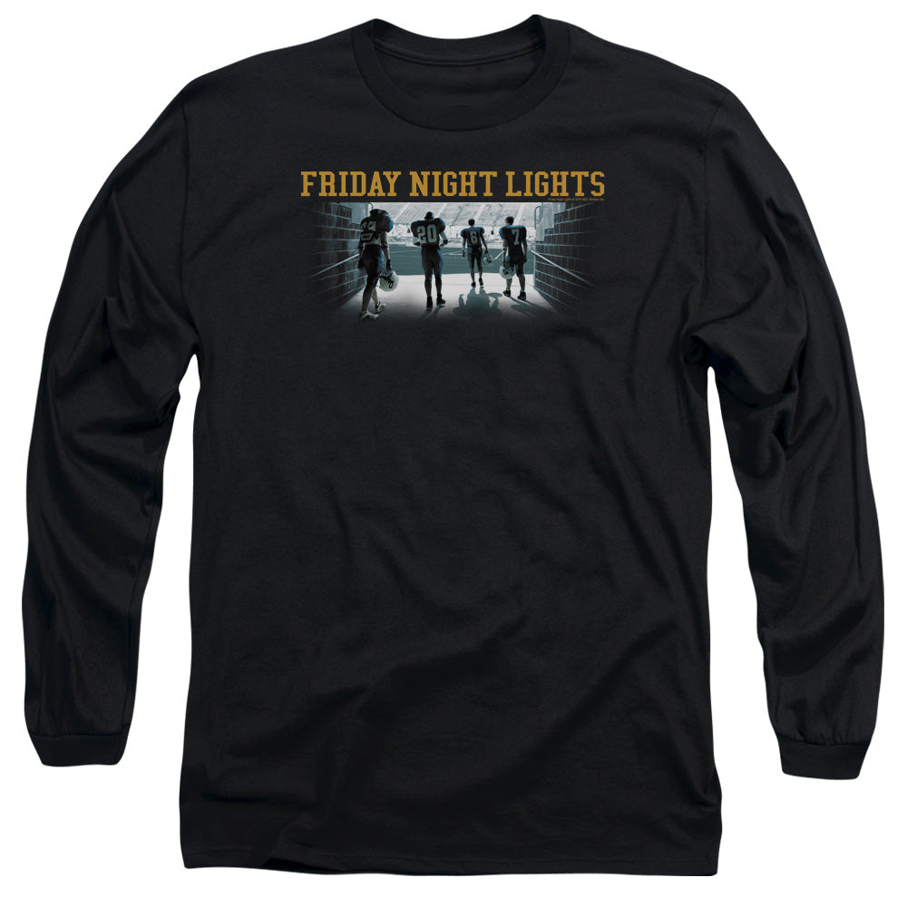 AN OFFCIALLY LICENSED FRIDAY NIGHT LIGHTS GAME TIME MEN'S LONG SLEEVE T-SHIRT BLACK