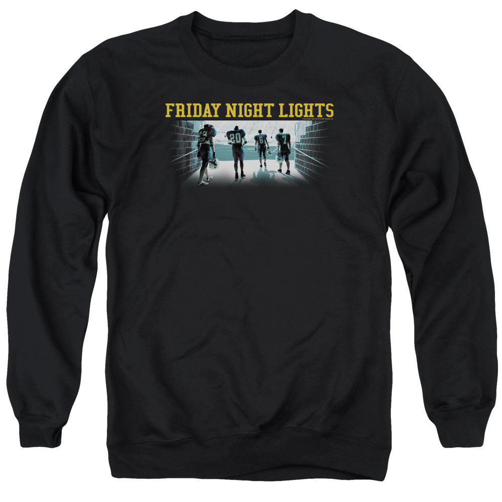 AN OFFCIALLY LICENSED FRIDAY NIGHT LIGHTS GAME TIME ADULT UNISEX CREWNECK SWEATSHIRT BLACK