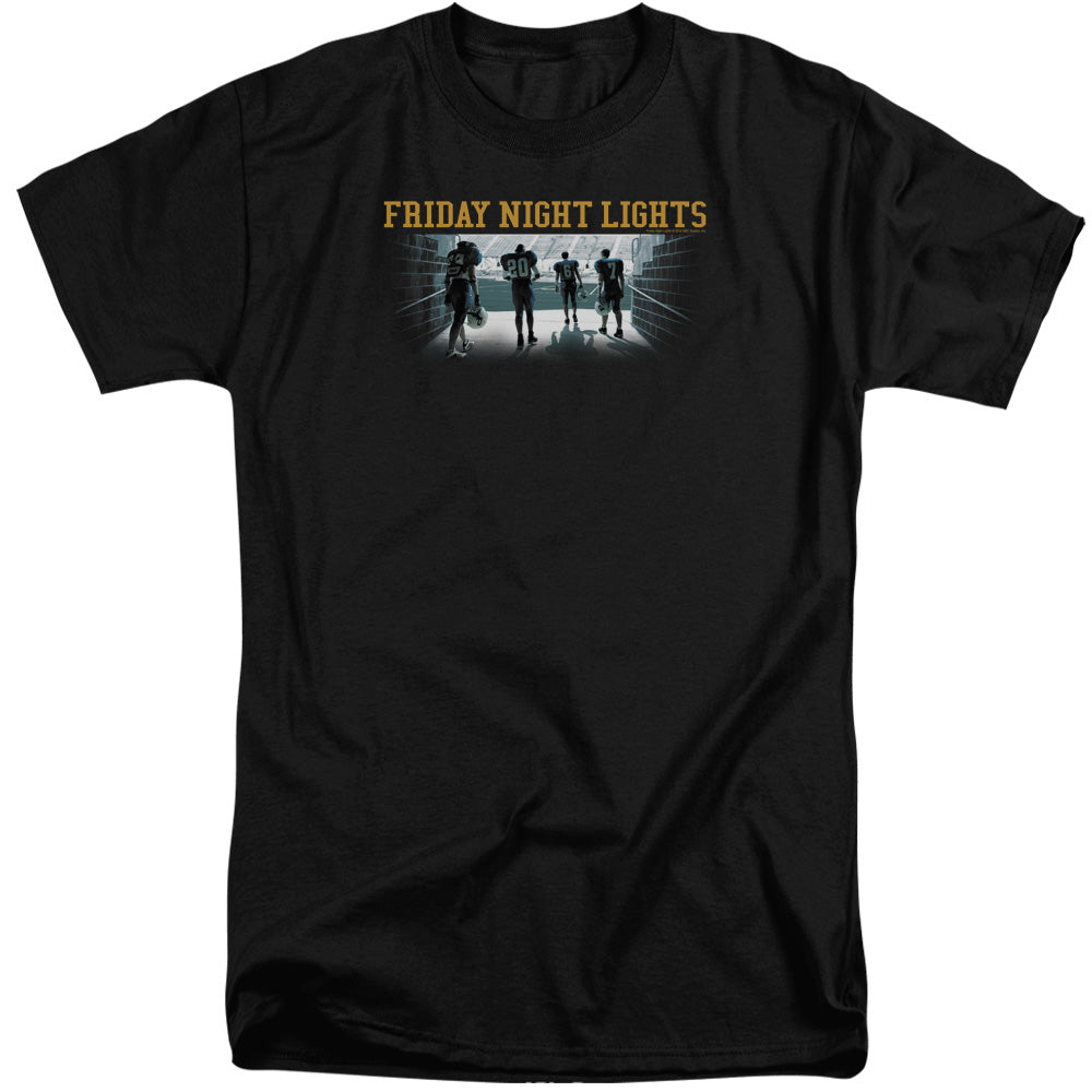 AN OFFCIALLY LICENSED FRIDAY NIGHT LIGHTS GAME TIME MEN'S TALL FIT T-SHIRT BLACK