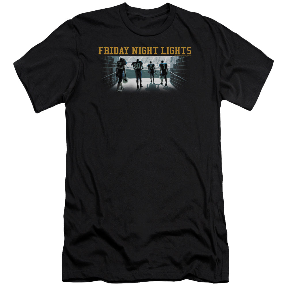 AN OFFCIALLY LICENSED FRIDAY NIGHT LIGHTS GAME TIME MEN'S PREMIUM SLIM FIT T-SHIRT BLACK