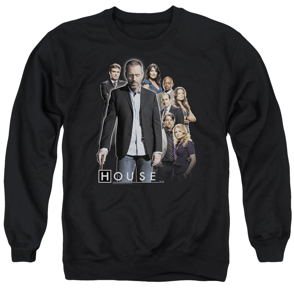 AN OFFCIALLY LICENSED HOUSE CREW ADULT UNISEX CREWNECK SWEATSHIRT BLACK