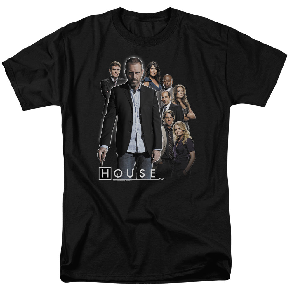 AN OFFCIALLY LICENSED HOUSE CREW MEN'S REGULAR FIT T-SHIRT BLACK