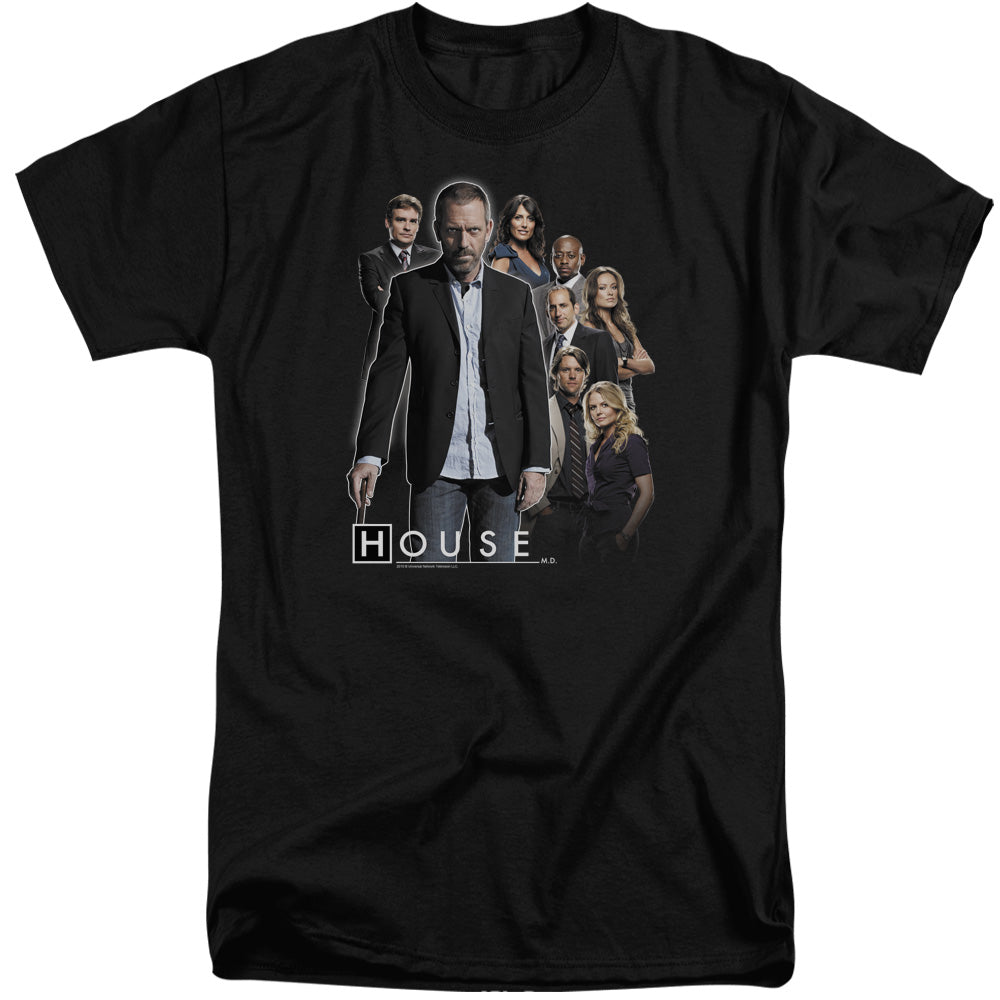 AN OFFCIALLY LICENSED HOUSE CREW MEN'S TALL FIT T-SHIRT BLACK