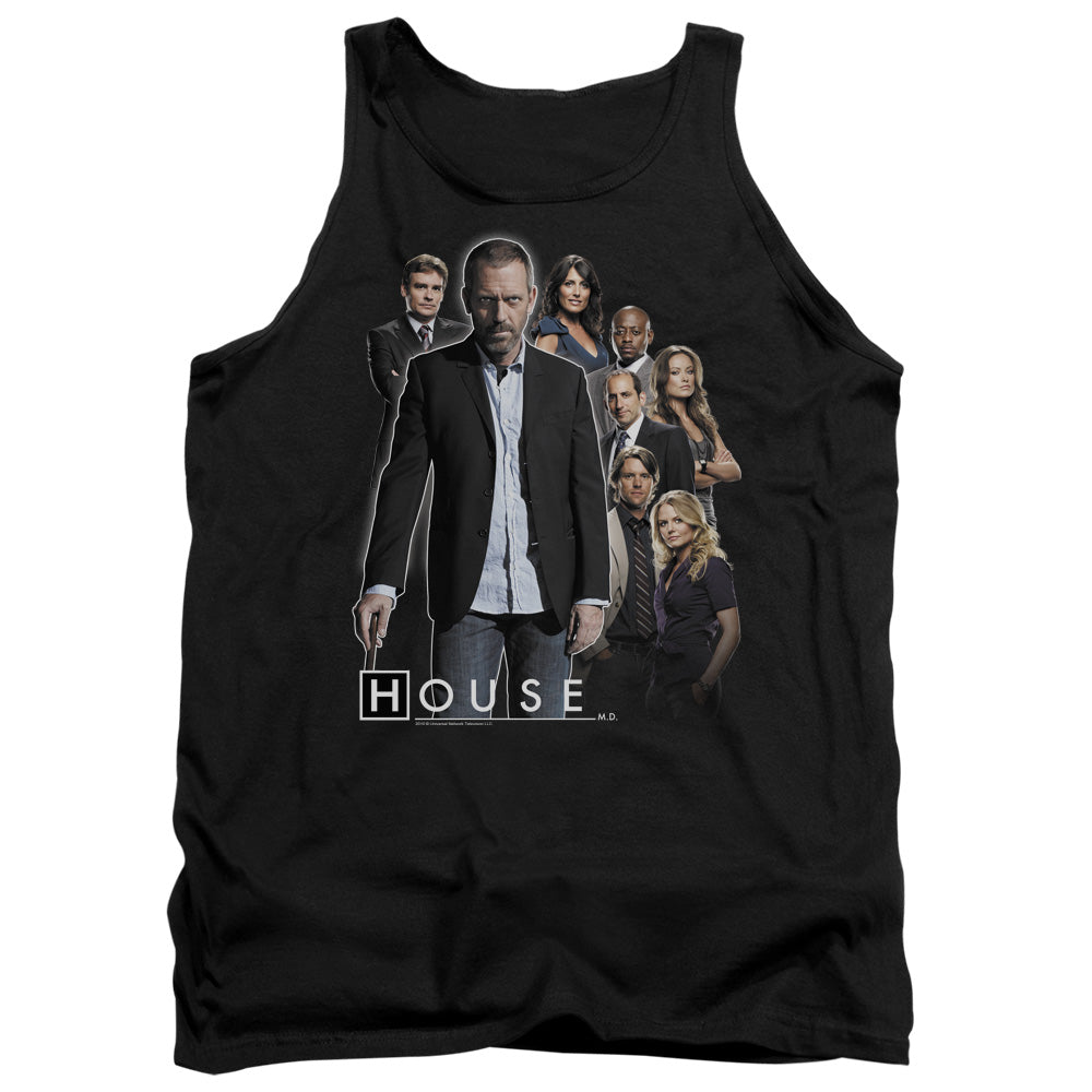 AN OFFCIALLY LICENSED HOUSE CREW ADULT UNISEX TANK TOP BLACK