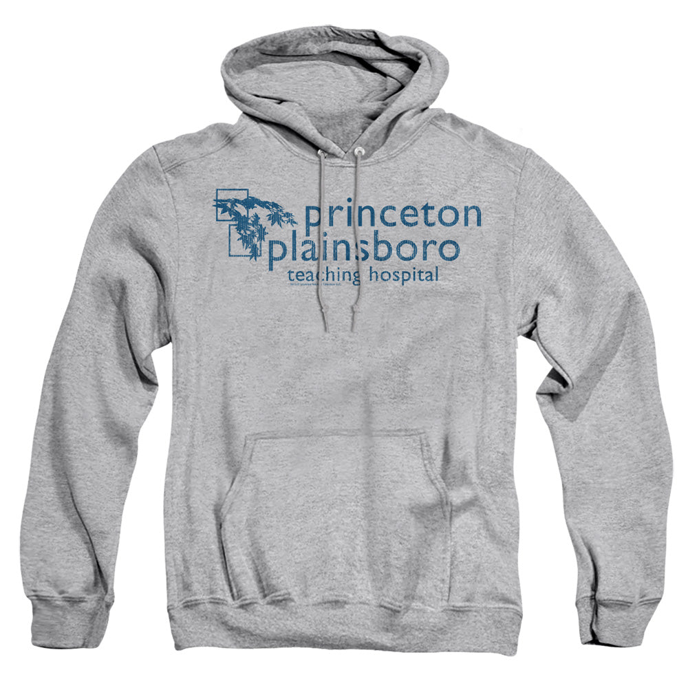AN OFFCIALLY LICENSED HOUSE PRINCETON PLAINSBORO ADULT UNISEX PULLOVER HOODIE ATHLETIC HEATHER