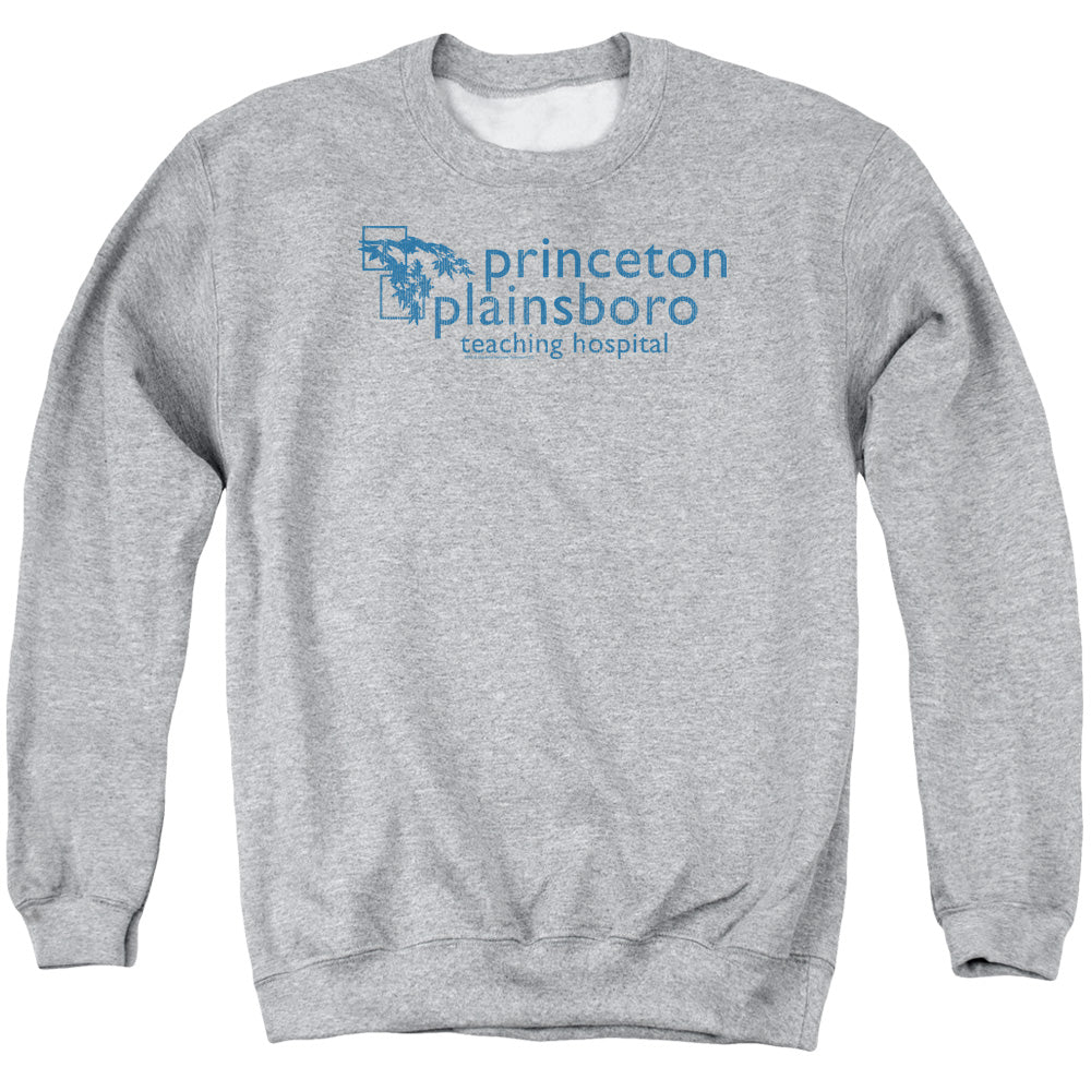 AN OFFCIALLY LICENSED HOUSE PRINCETON PLAINSBORO ADULT UNISEX CREWNECK SWEATSHIRT ATHLETIC HEATHER