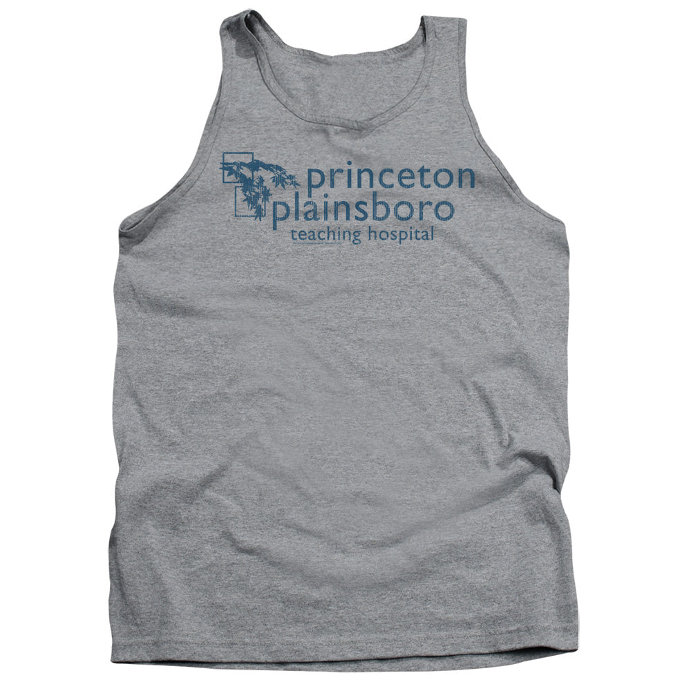 AN OFFCIALLY LICENSED HOUSE PRINCETON PLAINSBORO ADULT UNISEX TANK TOP ATHLETIC HEATHER