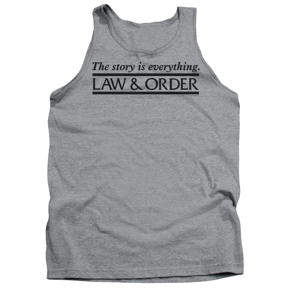 AN OFFCIALLY LICENSED LAW AND ORDER STORY ADULT UNISEX TANK TOP ATHLETIC HEATHER