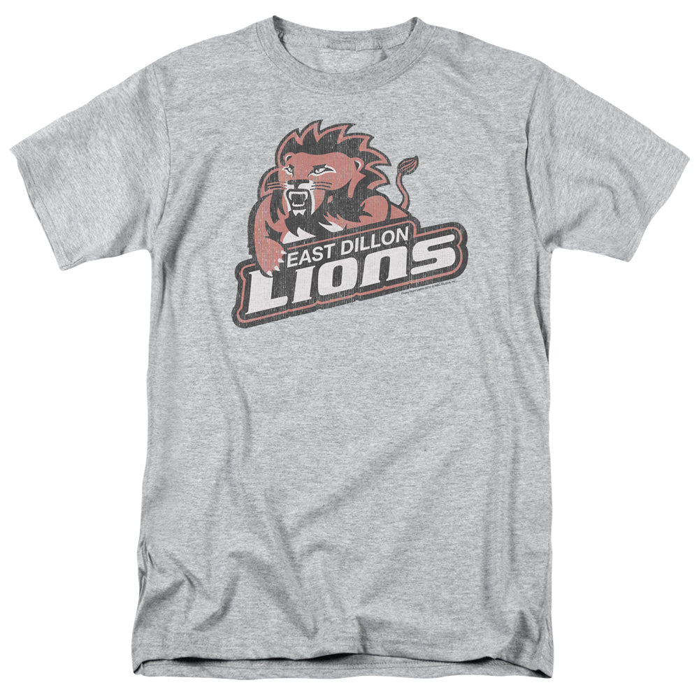 AN OFFCIALLY LICENSED FRIDAY NIGHT LIGHTS EAST DILLION LIONS MEN'S REGULAR FIT T-SHIRT ATHLETIC HEATHER