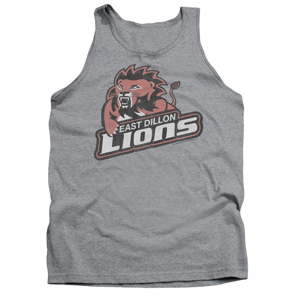 AN OFFCIALLY LICENSED FRIDAY NIGHT LIGHTS EAST DILLION LIONS ADULT UNISEX TANK TOP ATHLETIC HEATHER