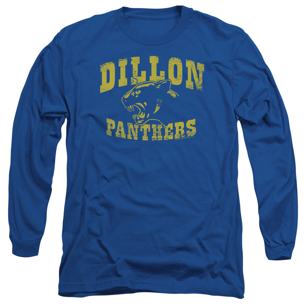 AN OFFCIALLY LICENSED FRIDAY NIGHT LIGHTS PANTHERS MEN'S LONG SLEEVE T-SHIRT ROYAL