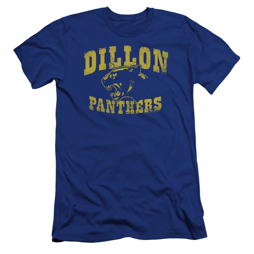 AN OFFCIALLY LICENSED FRIDAY NIGHT LIGHTS PANTHERS MEN'S PREMIUM SLIM FIT T-SHIRT ROYAL