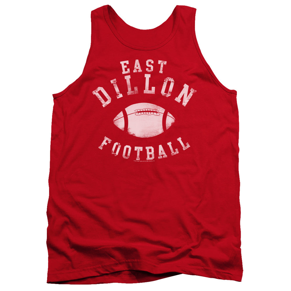 AN OFFCIALLY LICENSED FRIDAY NIGHT LIGHTS EAST DILLON FOOTBALL ADULT UNISEX TANK TOP RED