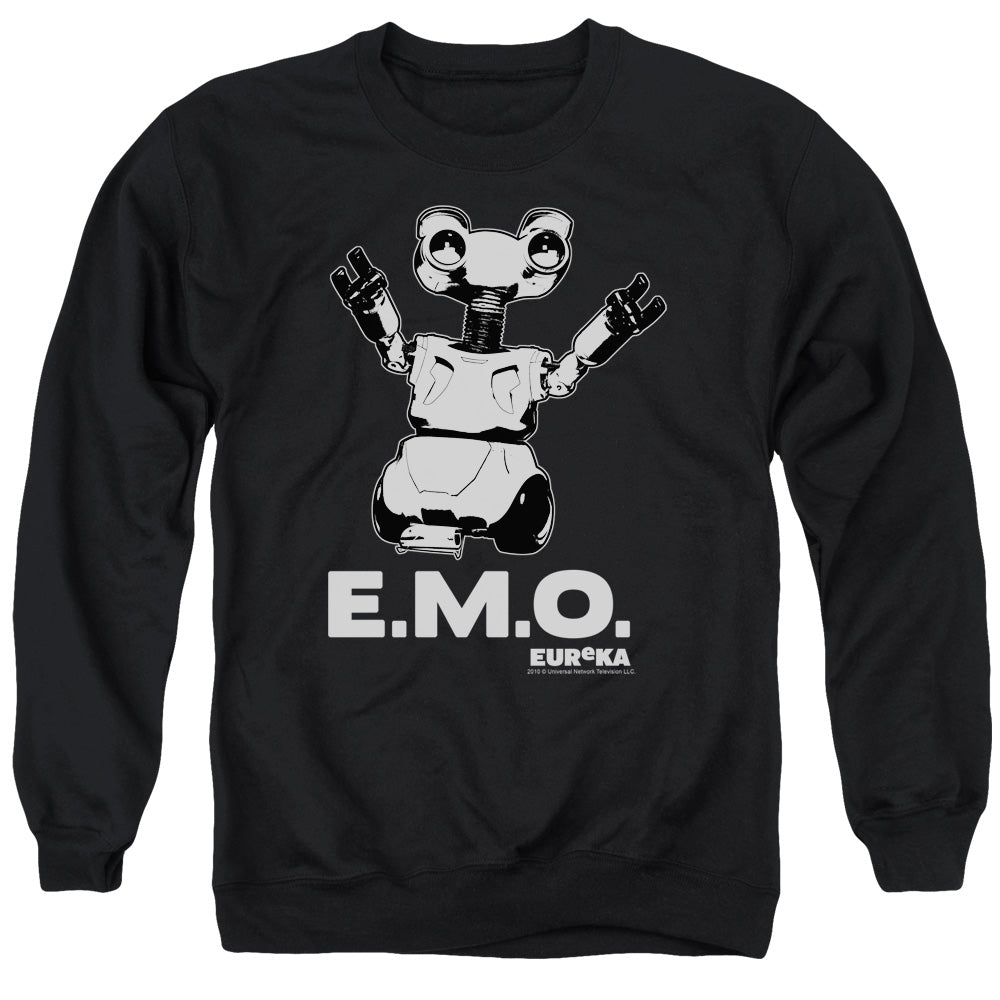 AN OFFCIALLY LICENSED EUREKA EMO ADULT UNISEX CREWNECK SWEATSHIRT BLACK