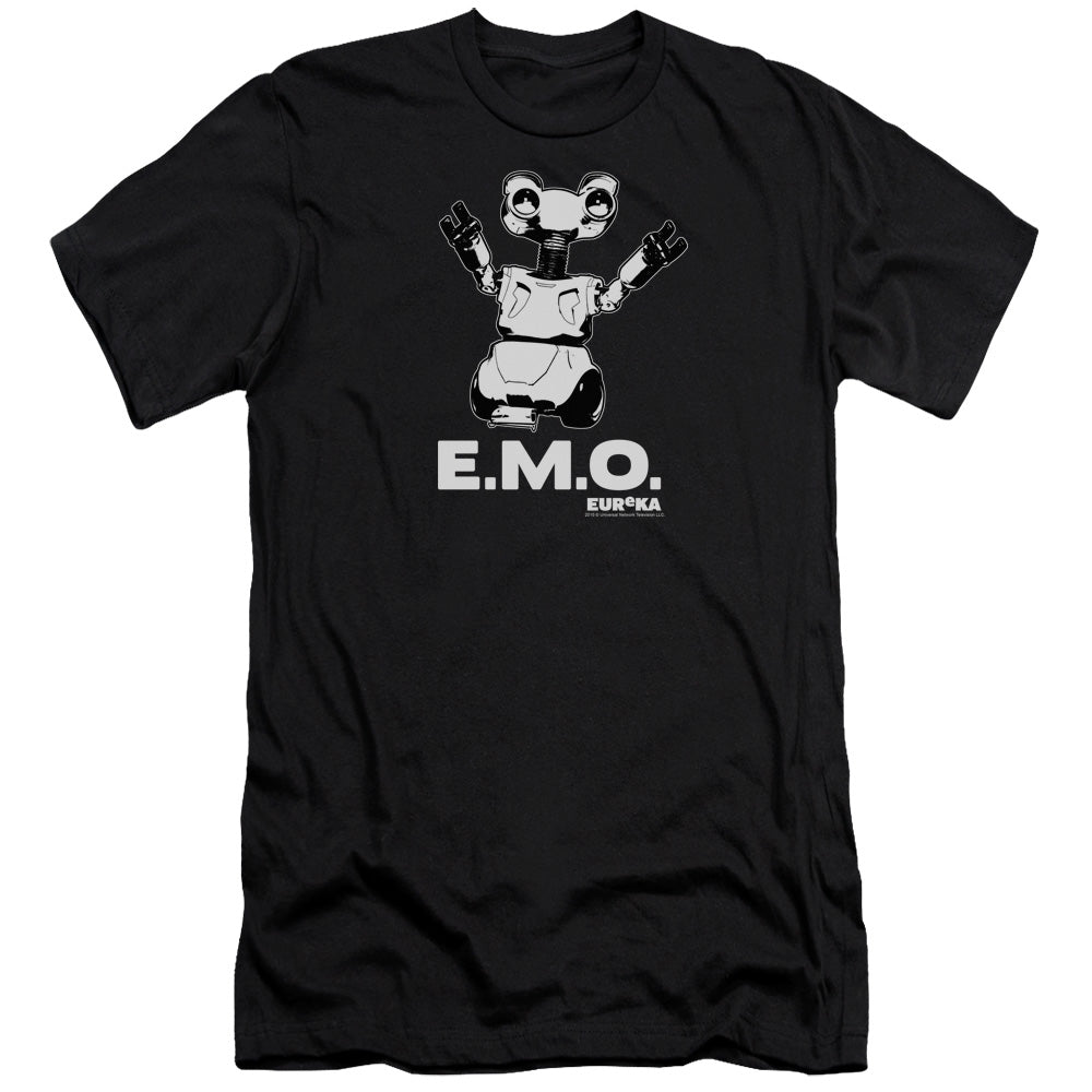 AN OFFCIALLY LICENSED EUREKA EMO MEN'S PREMIUM SLIM FIT T-SHIRT BLACK