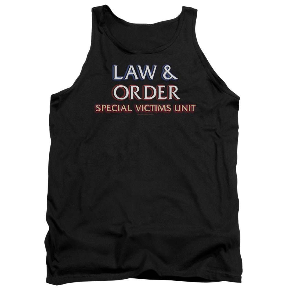 AN OFFCIALLY LICENSED LAW AND ORDER SVU LOGO ADULT UNISEX TANK TOP BLACK