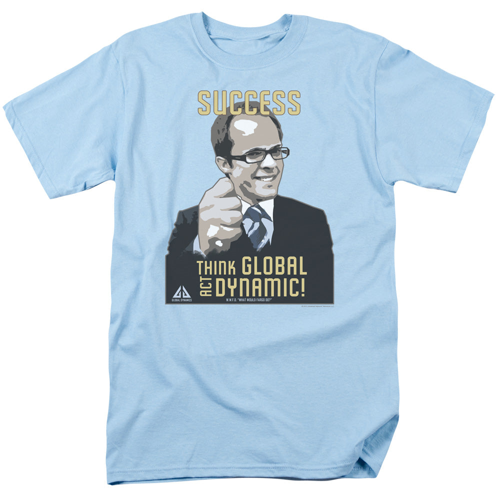 AN OFFCIALLY LICENSED EUREKA SUCCESS POSTER MEN'S REGULAR FIT T-SHIRT LIGHT BLUE