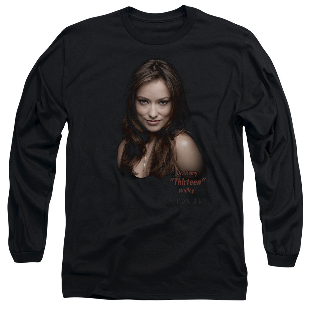 AN OFFCIALLY LICENSED HOUSE THIRTEEN MEN'S LONG SLEEVE T-SHIRT BLACK
