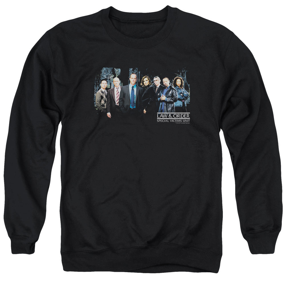 AN OFFCIALLY LICENSED LAW AND ORDER SVU CAST ADULT UNISEX CREWNECK SWEATSHIRT BLACK