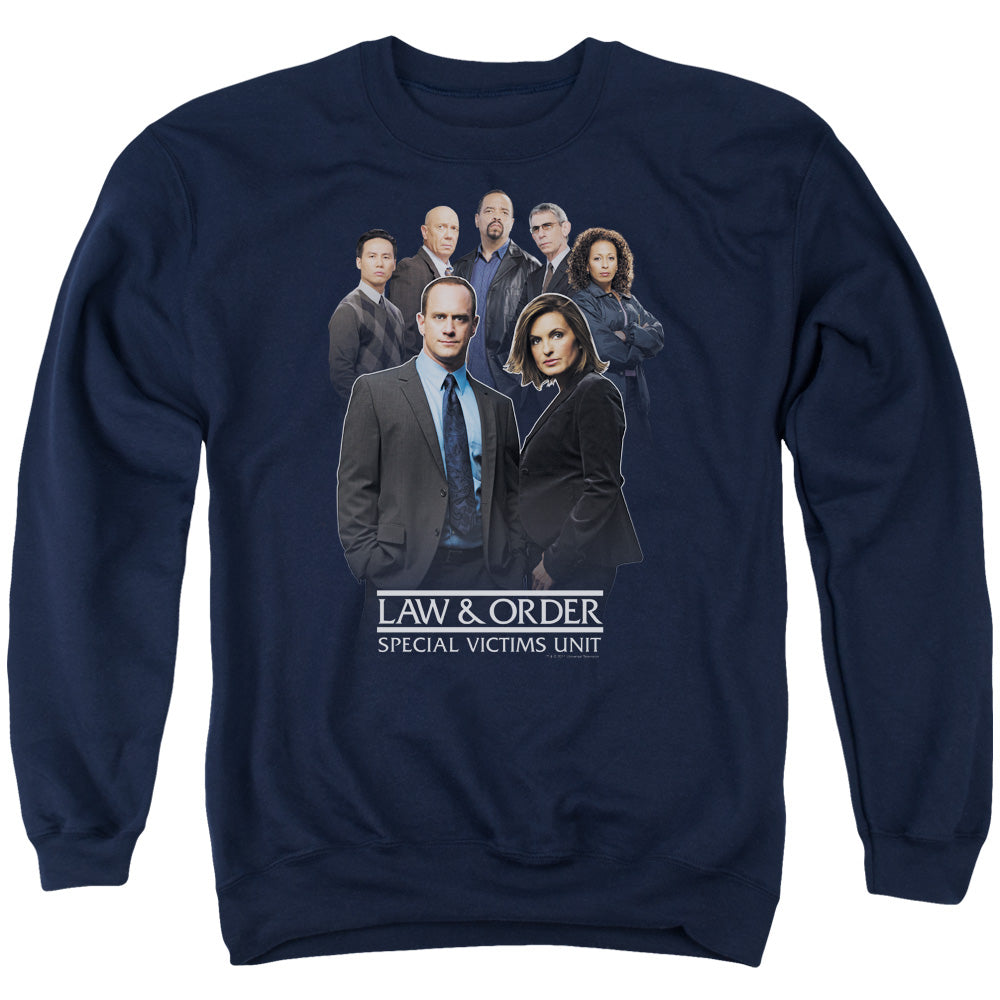 AN OFFCIALLY LICENSED LAW AND ORDER SVU TEAM ADULT UNISEX CREWNECK SWEATSHIRT NAVY