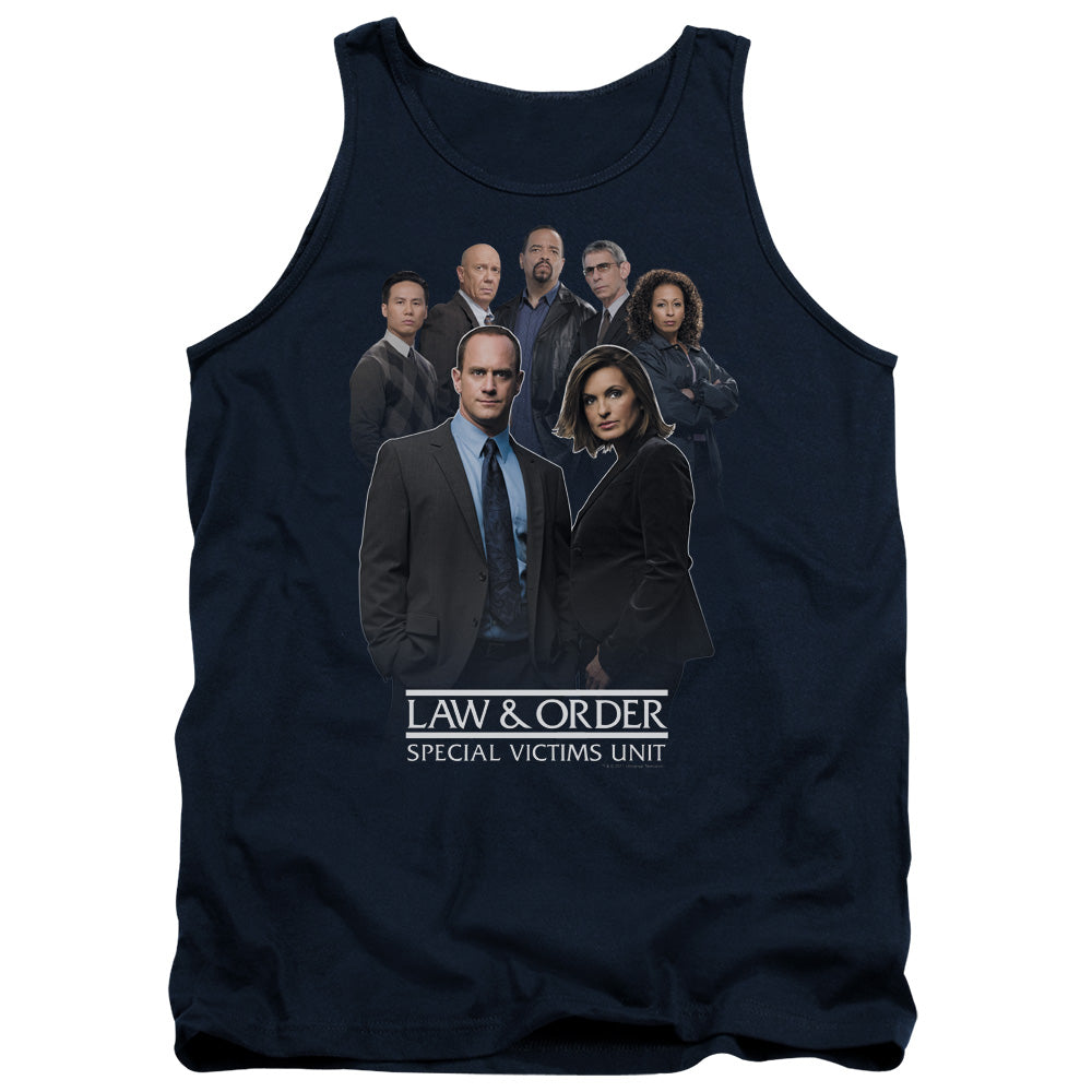 AN OFFCIALLY LICENSED LAW AND ORDER SVU TEAM ADULT UNISEX TANK TOP NAVY