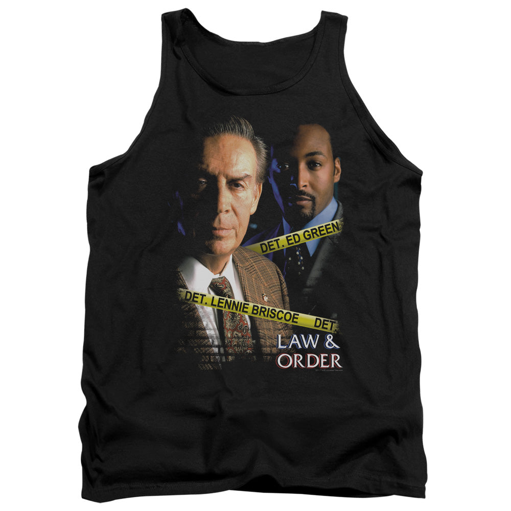 AN OFFCIALLY LICENSED LAW AND ORDER BRISCOE&GREEN ADULT UNISEX TANK TOP BLACK