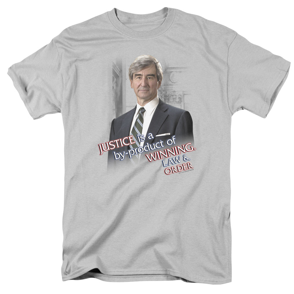 AN OFFCIALLY LICENSED LAW AND ORDER JACK MCCOY MEN'S REGULAR FIT T-SHIRT SILVER