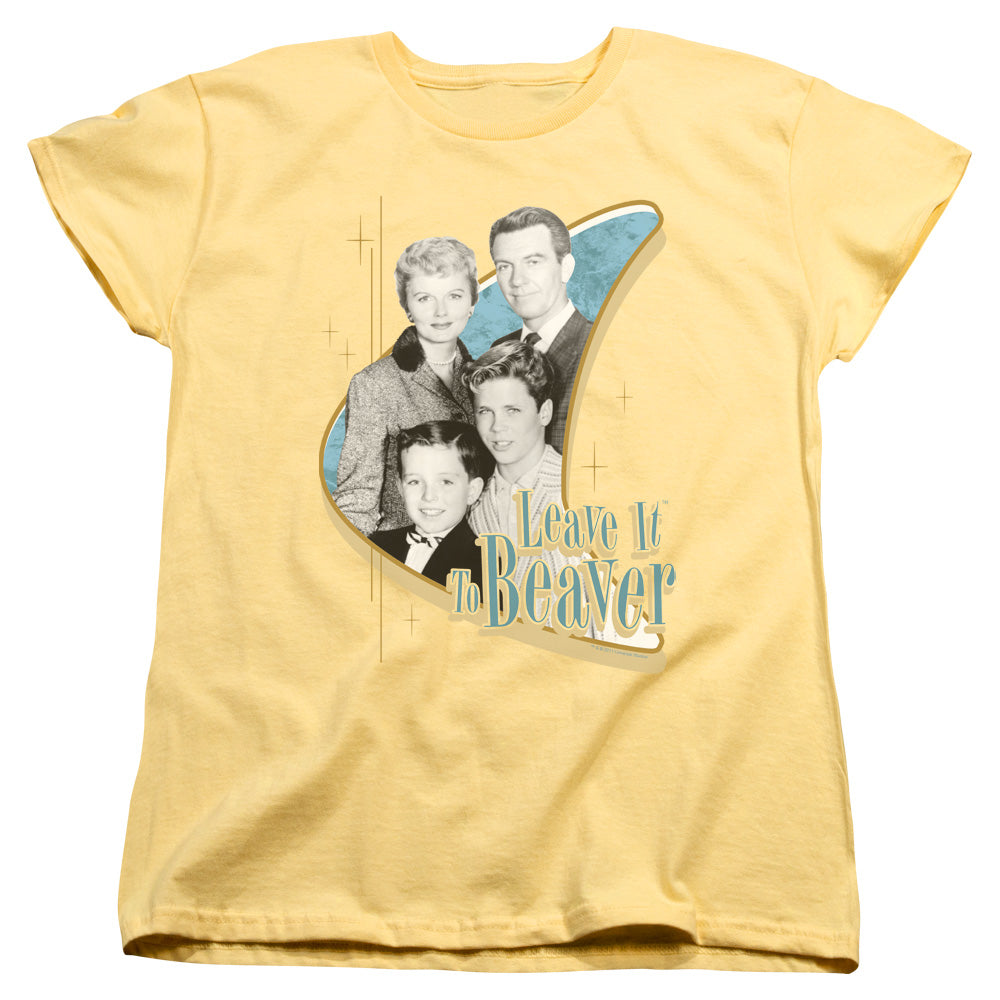 AN OFFCIALLY LICENSED LEAVE IT TO BEAVER WHOLESOME FAMILY WOMEN'S REGULAR FIT T-SHIRT BANANA