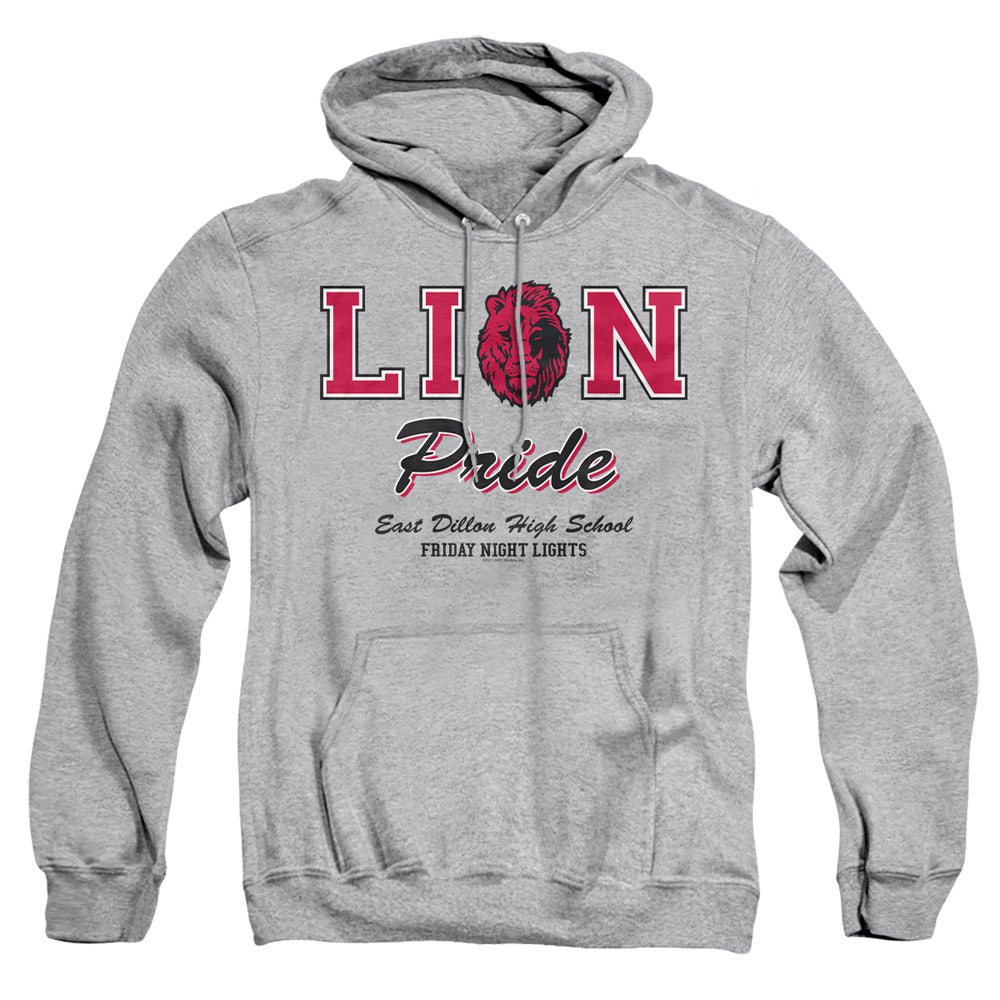 AN OFFCIALLY LICENSED FRIDAY NIGHT LIGHTS LIONS PRIDE ADULT UNISEX PULLOVER HOODIE ATHLETIC HEATHER