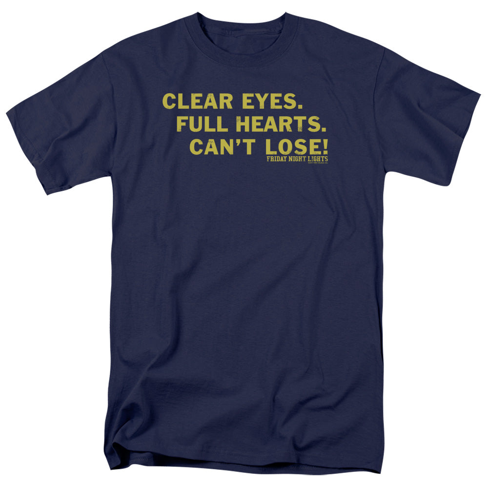 AN OFFCIALLY LICENSED FRIDAY NIGHT LIGHTS CLEAR EYES MEN'S REGULAR FIT T-SHIRT NAVY
