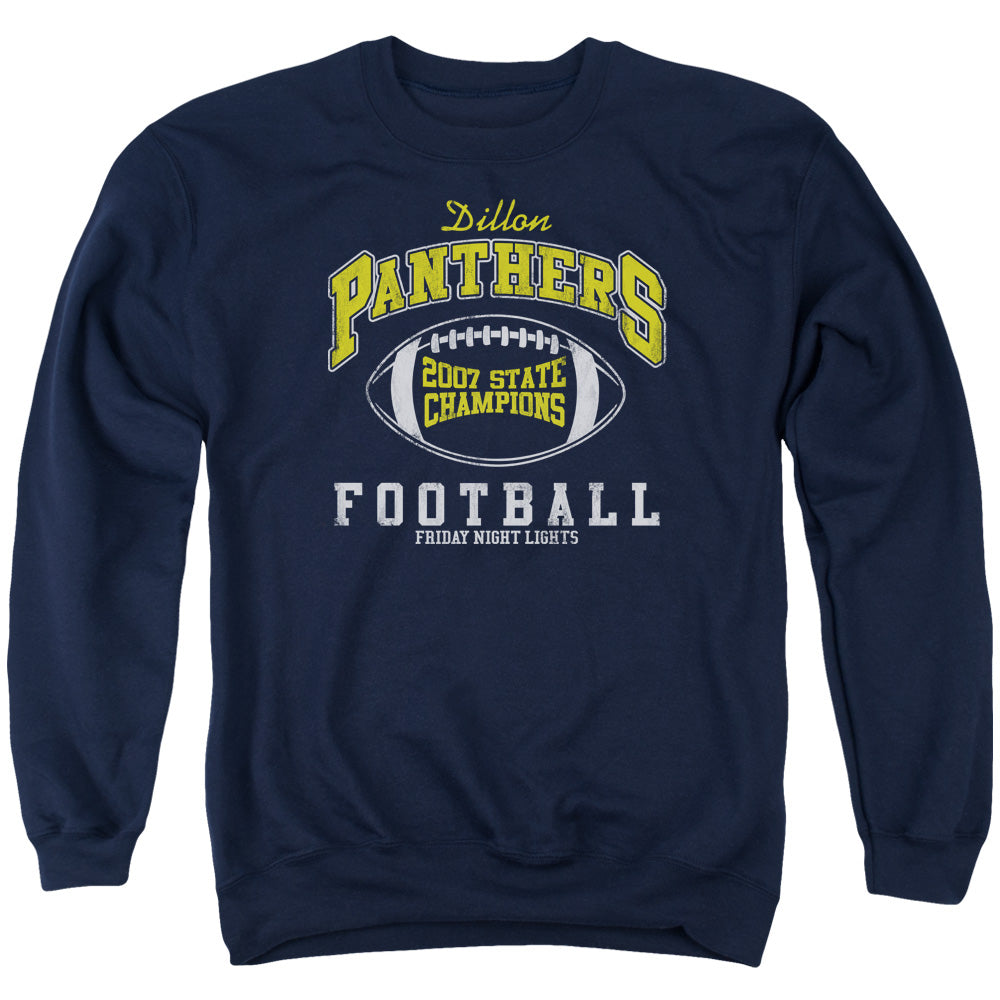 AN OFFCIALLY LICENSED FRIDAY NIGHT LIGHTS STATE CHAMPS ADULT UNISEX CREWNECK SWEATSHIRT NAVY