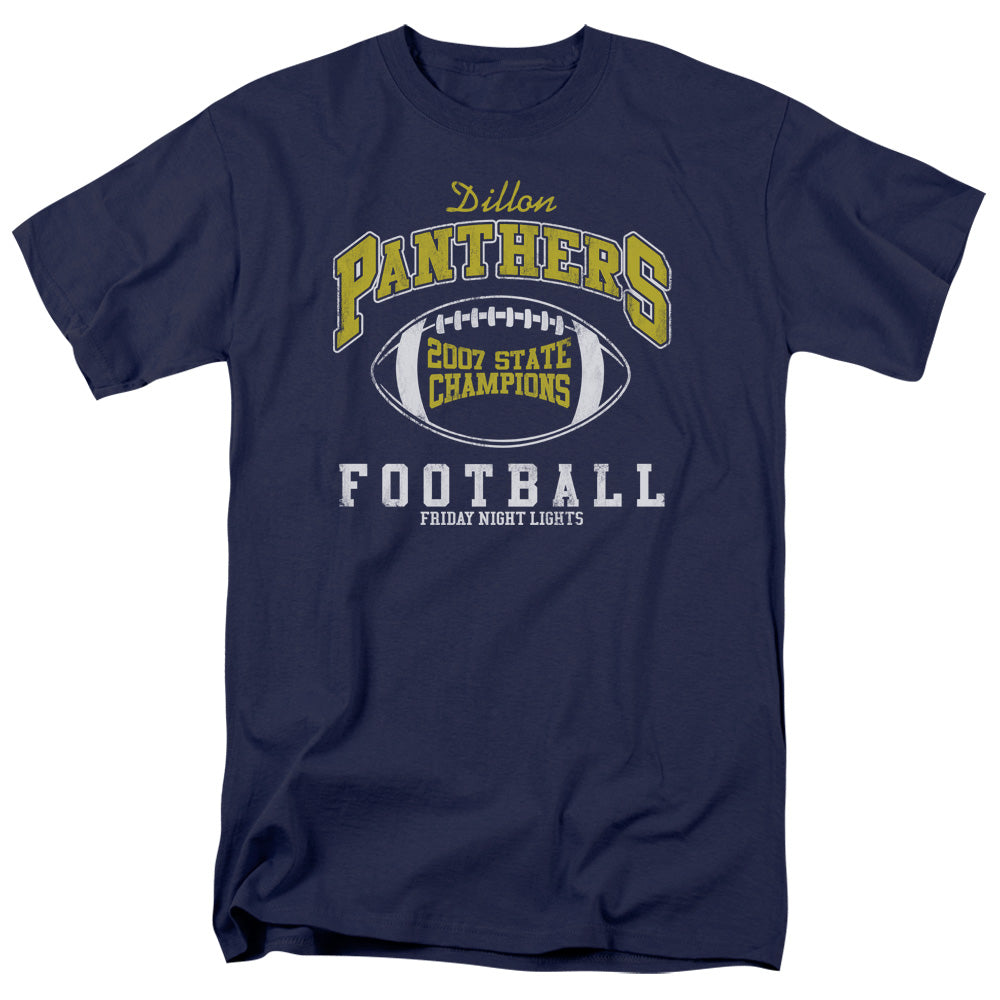 AN OFFCIALLY LICENSED FRIDAY NIGHT LIGHTS STATE CHAMPS MEN'S REGULAR FIT T-SHIRT NAVY