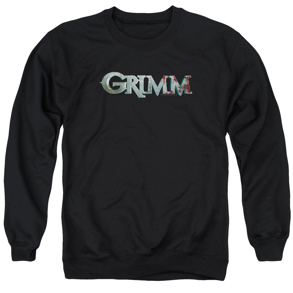 AN OFFCIALLY LICENSED GRIMM BLOODY LOGO ADULT UNISEX CREWNECK SWEATSHIRT BLACK