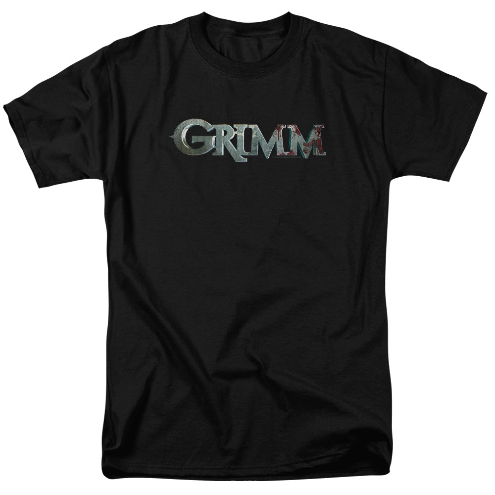 AN OFFCIALLY LICENSED GRIMM BLOODY LOGO MEN'S REGULAR FIT T-SHIRT BLACK