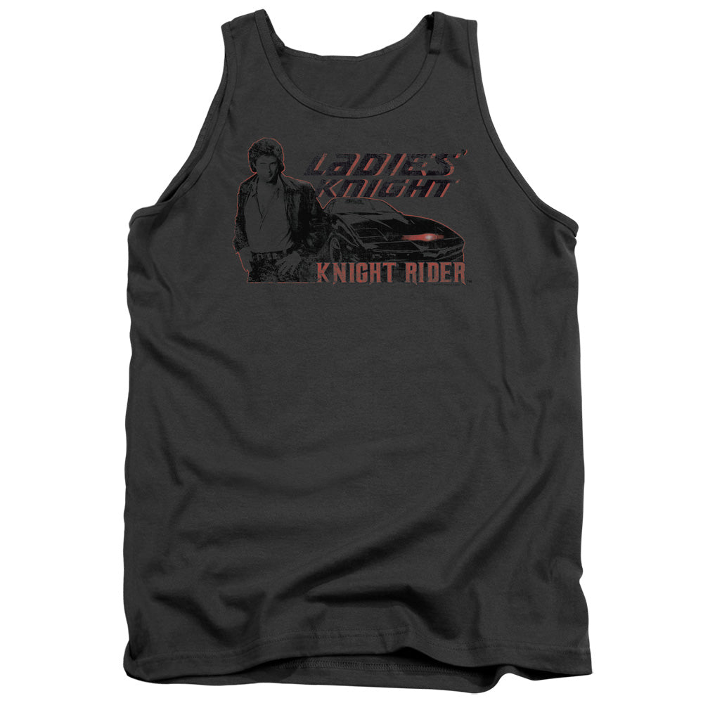 AN OFFCIALLY LICENSED KNIGHT RIDER LADIES KNIGHT ADULT UNISEX TANK TOP CHARCOAL