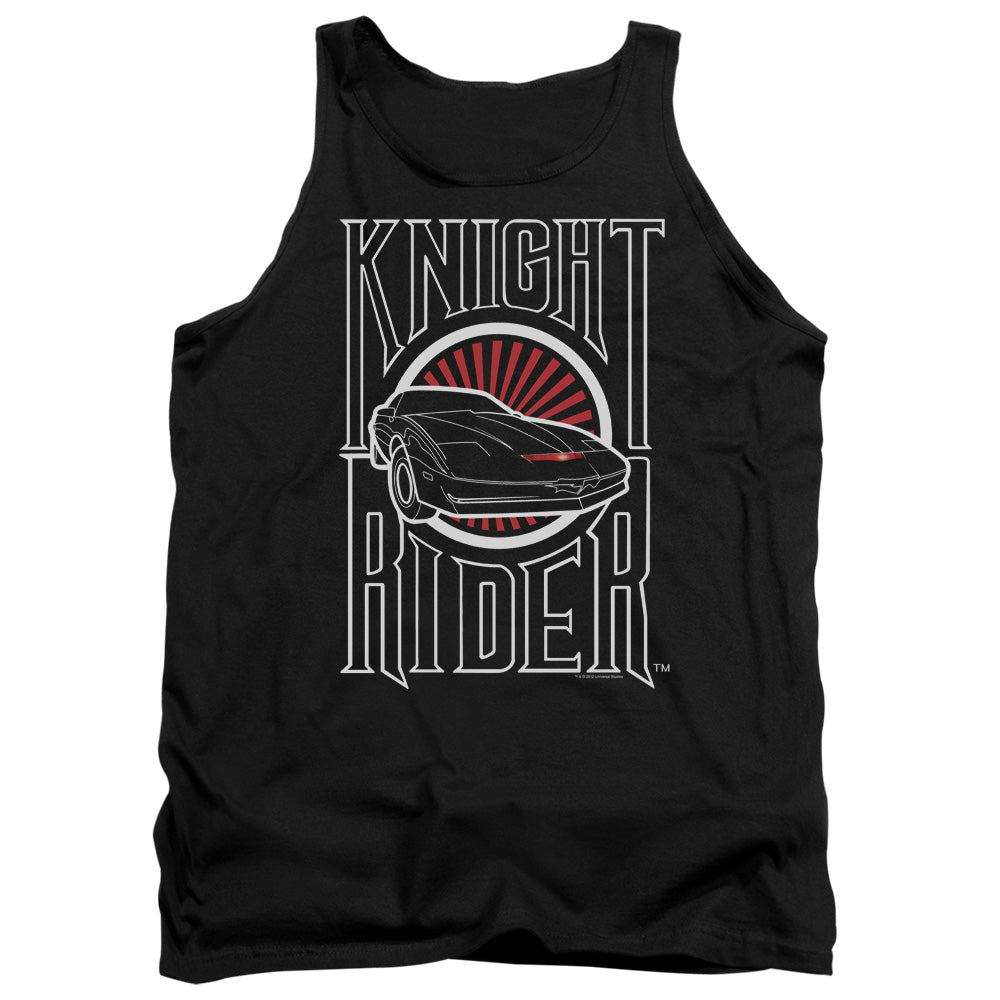AN OFFCIALLY LICENSED KNIGHT RIDER LOGO ADULT UNISEX TANK TOP BLACK