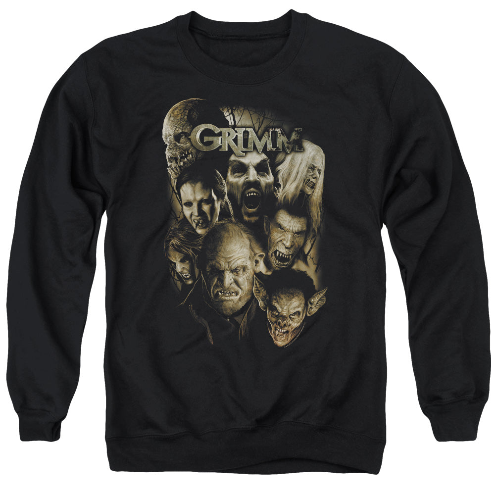AN OFFCIALLY LICENSED GRIMM WESEN ADULT UNISEX CREWNECK SWEATSHIRT BLACK