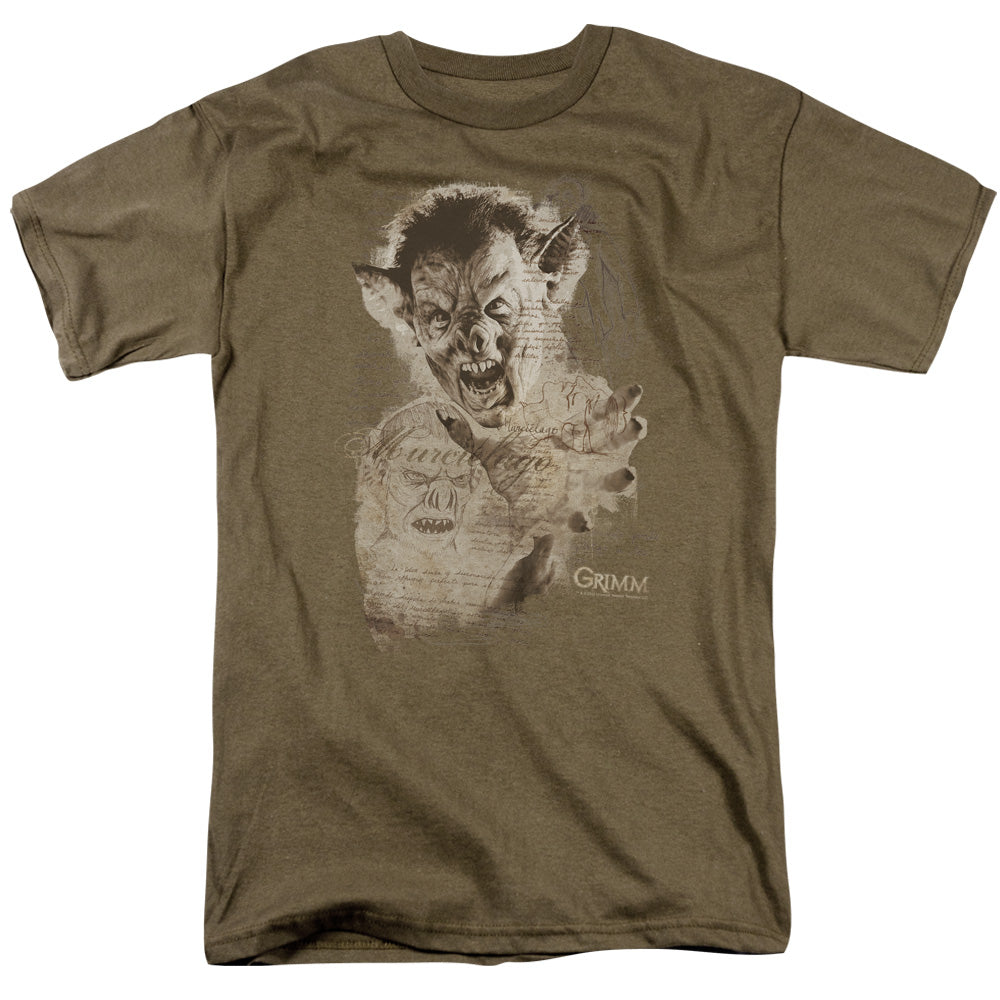 AN OFFCIALLY LICENSED GRIMM MURCIELAGO SKETCH MEN'S REGULAR FIT T-SHIRT SAFARI GREEN